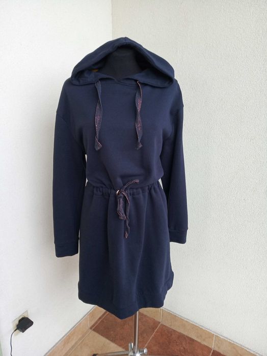 40) Granatowa sukienka dresowa 46 NOWA