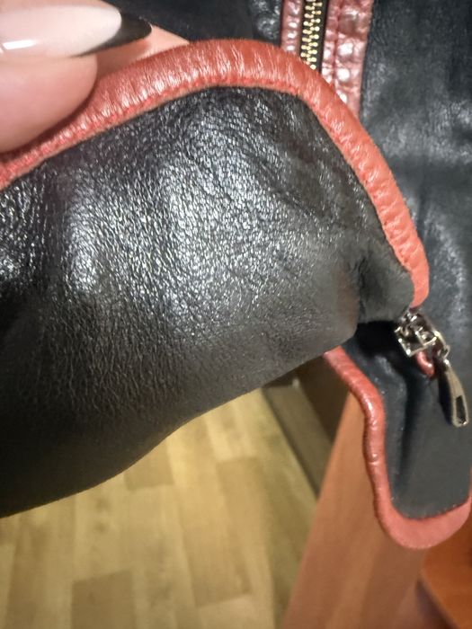 Шкіряна куртка, велики розмір (54)