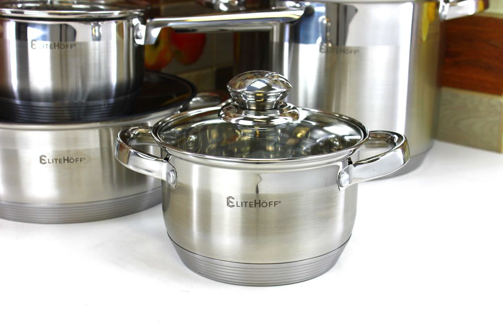 Zestaw Garnków i Patelni – 12 Elementów, Ciężkie, Eleganckie, Indukcja