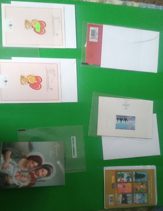 Pocztówki z lat PRL z kolędą.