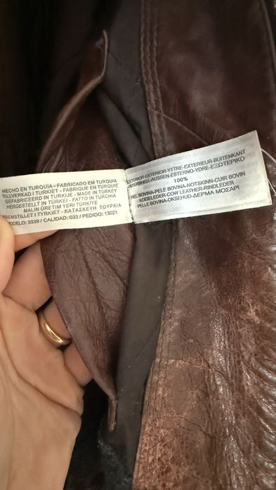 Casaco / Blusão de Pele da Massimo Dutti