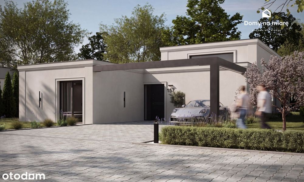 Parterowy nowoczesny dom w stanie deweloperskim - centrum Dąbrówki
