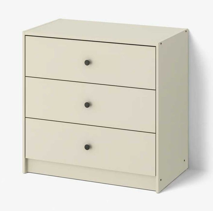 Komoda IKEA Gursken jasnobeżowy 3 szuflady 69x67x38 cm JAK NOWA