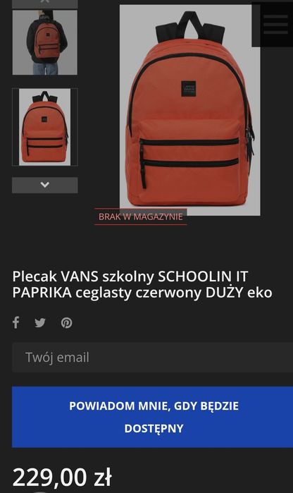 Plecak duzy pojemny Vans