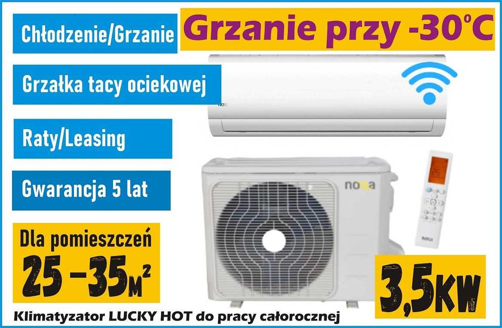 Raty 0% ,Grzanie/Chłodzenie do pokoju, klimatyzatory z montażem