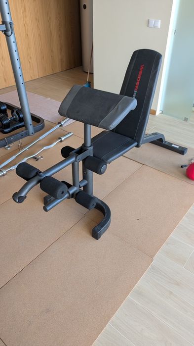 Banco musculação Weider Pro com extras