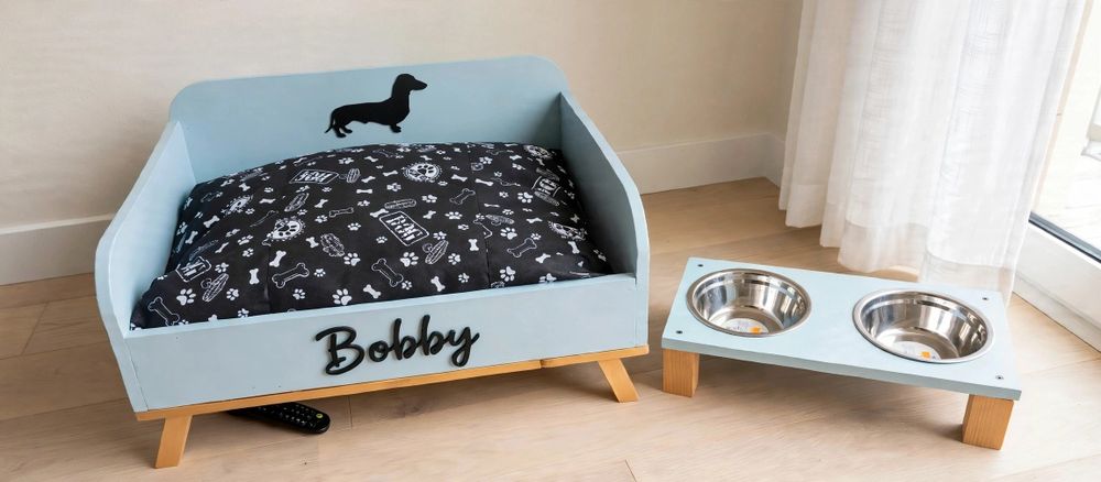 Camas em madeira para cães