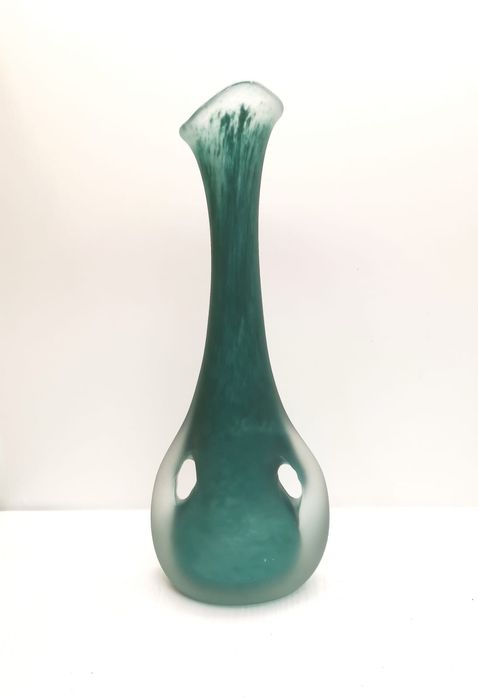 Wazon szkło mrożone vintage