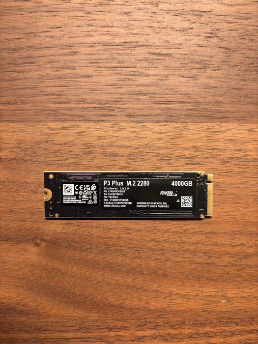 Crucial P3 Plus 4TB M.2 PCIe Gen4 NVMe SSD