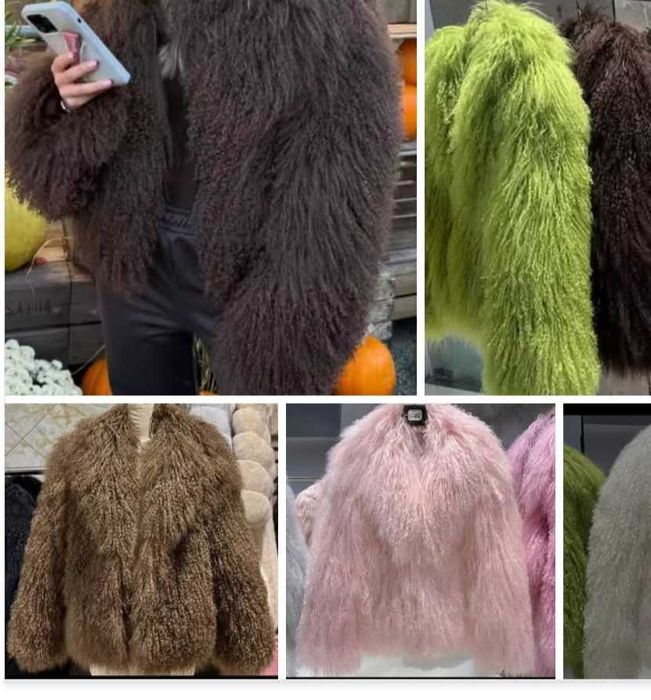 Lama naturalna futro kurtka