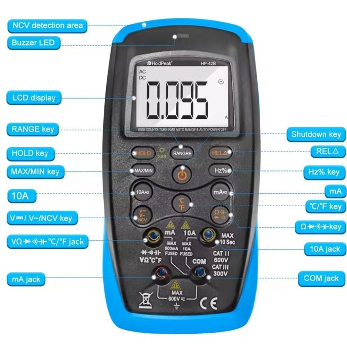 Цифровой Мультиметр  HoldPeak HP-42B