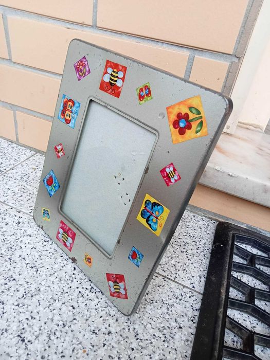 Moldura estilo vintage metal antiga