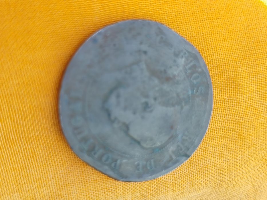 Moeda Antiga Portugal - 20 Réis D. Carlos I (Bronze)