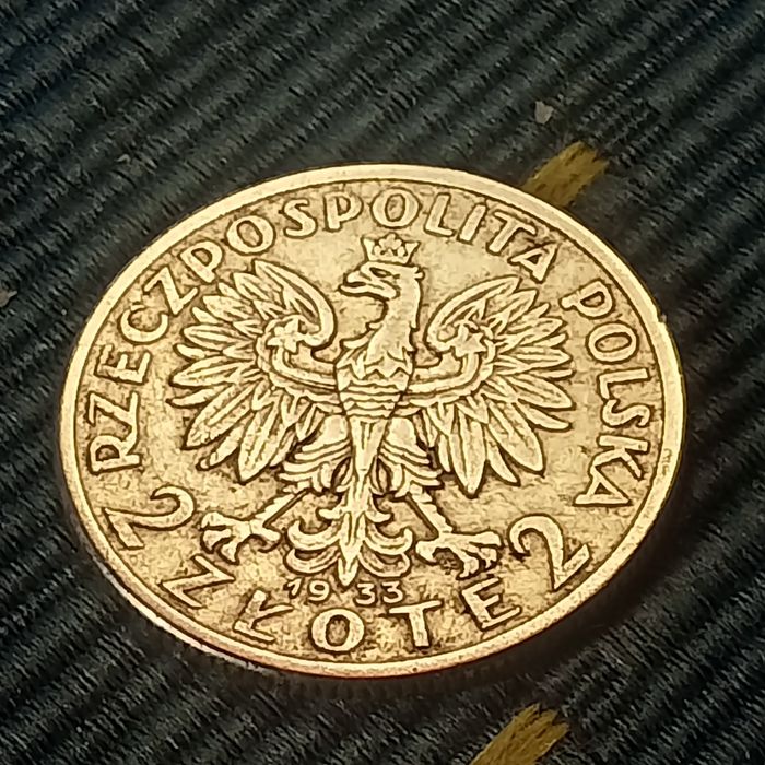 moeda prata 2 zlote 1933