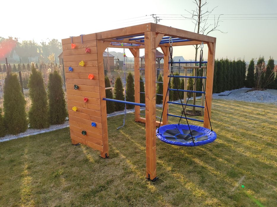 Nowoczesny Plac Zabaw 200x200 – Drewno KVH 10x10cm – MONTAŻ GRATIS!