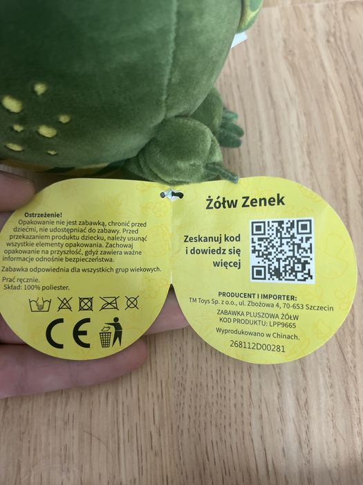 Pluszak żółw zenek ( pluszaki z biedronki)
