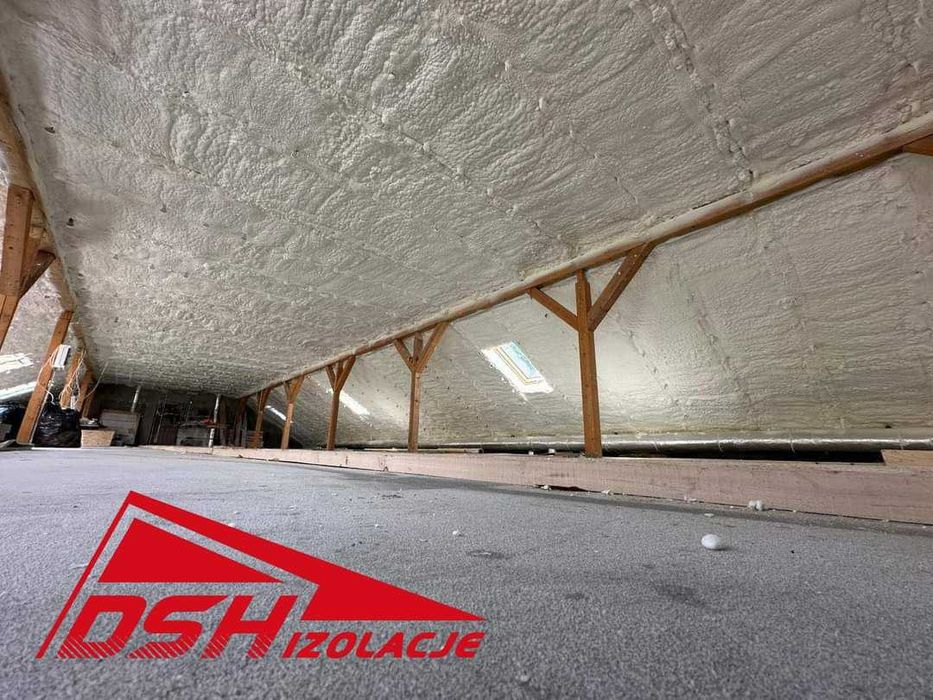 Ocieplanie pianą PUR, Ocieplenie poddasza, Ocieplanie pianka PUR