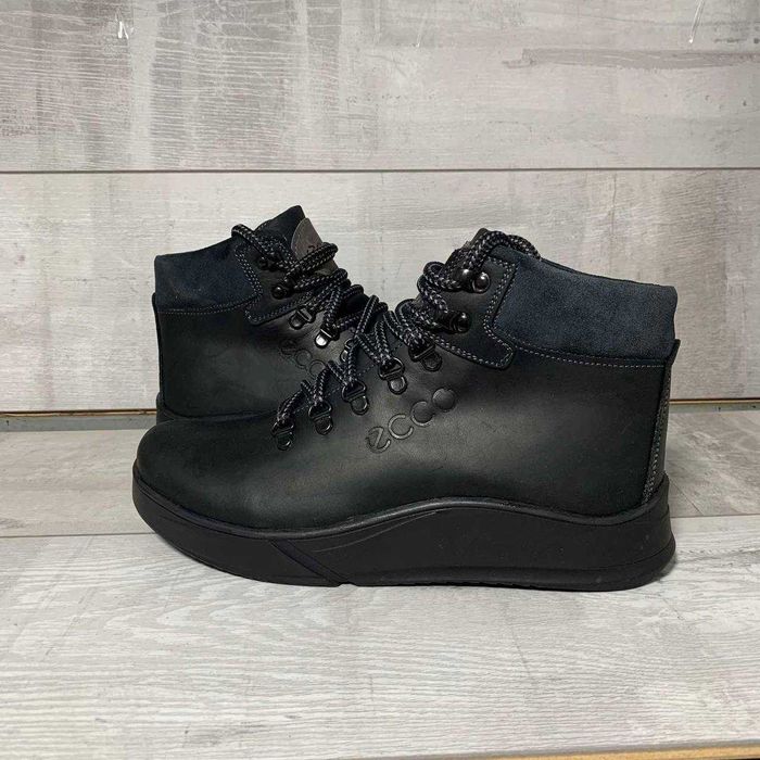 Мужские зимние ботинки Чоловічі черевикиизнатуральнойкожи.ECCOТрицвета