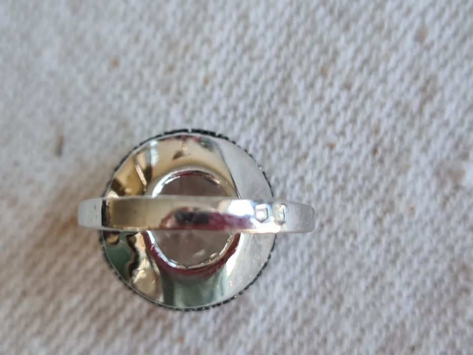 Anel prata novo zircão grande