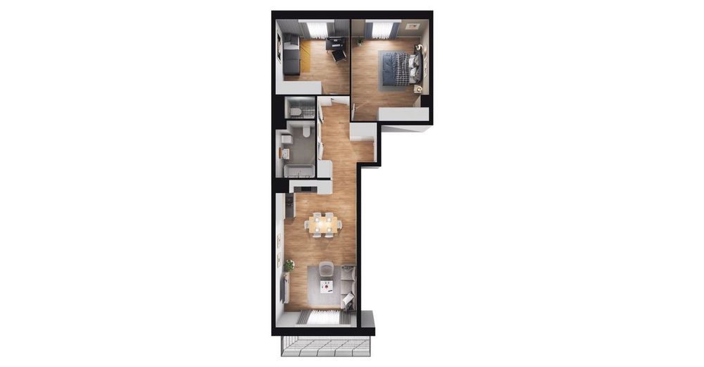 3-pokojowe mieszkanie 65m2 + loggia