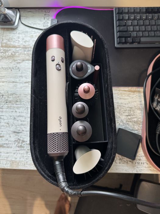 Dyson air wrap pink