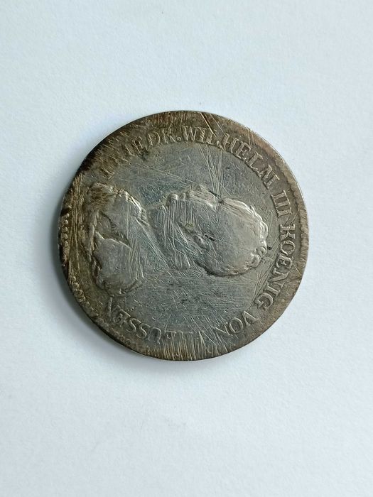 Talar 1818 A Niemcy Prusy Fryderyk Wilhelm lll oryginał Srebro