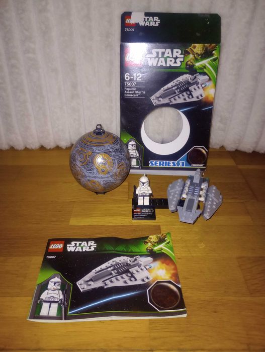 Lego Star Wars 75007 Republic Assault Ship & Planet Coruscant kompletny ...