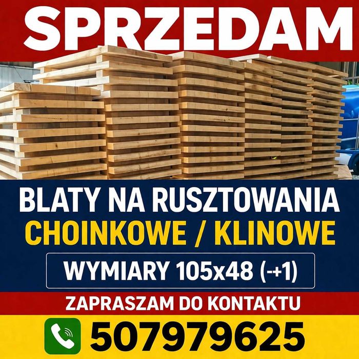 Blaty na rusztowania choinkowe/klinowe