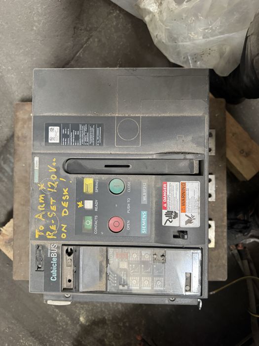 SIEMENS SENTRON WL1SF312 1200A 600VAC – Wyłącznik mocy