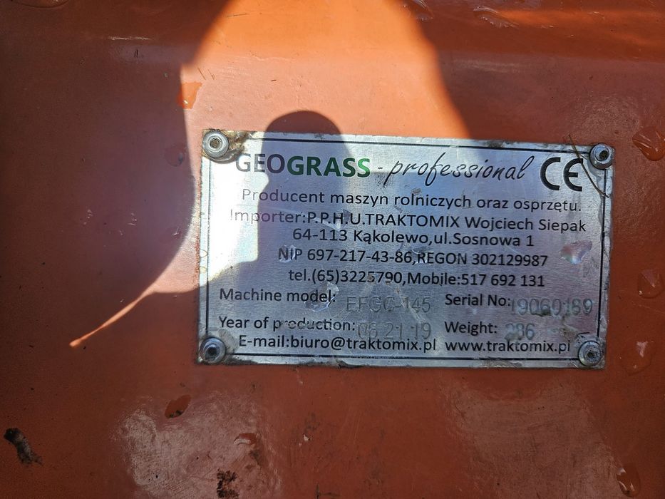 Kosiarka bijakowa GEO GRASS EFGC-145, 145 cm, 2019 r.