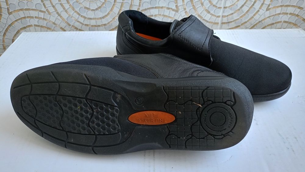 Мокасины мужские мягкие, удобные, черного цвета. Фирма TRU STYLE FLEX