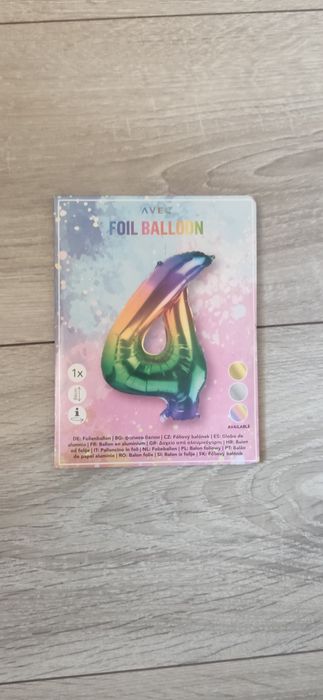 Balon foliowy cyferka duża 4 nowy