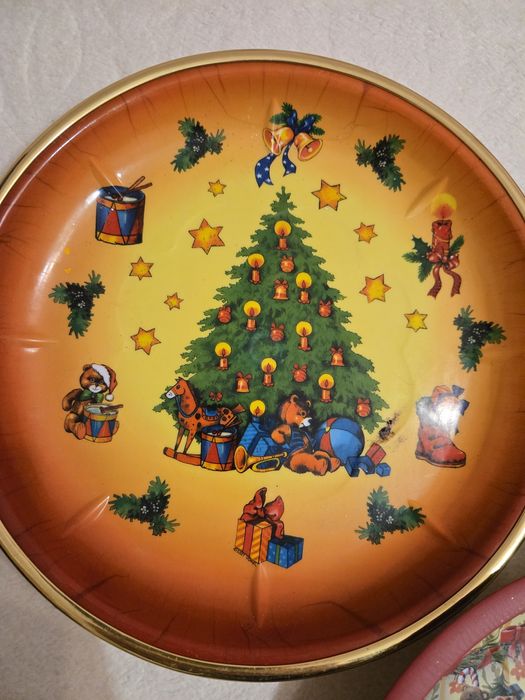 3 piękne ozdobne talerze święta Boże Narodzenie