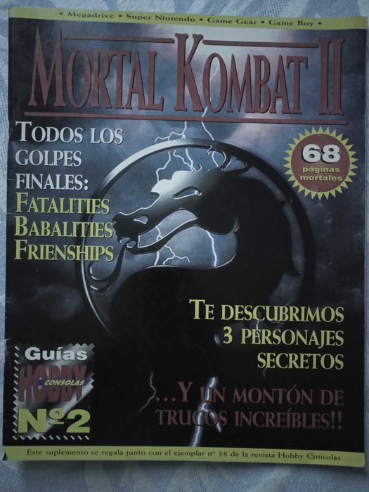 Vendo revista/guia do videojogo Mortal Kombat 2