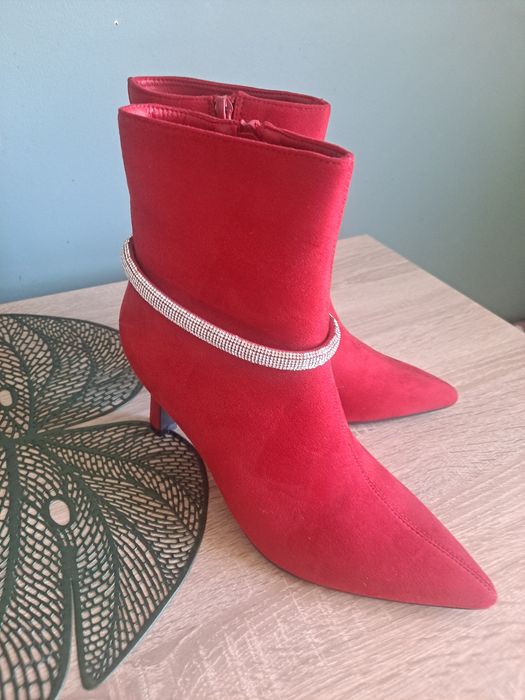 Botki damskie cyrkonie