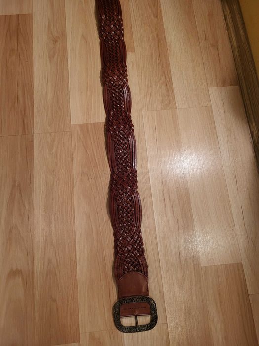 Шкіряний ремінь плетений