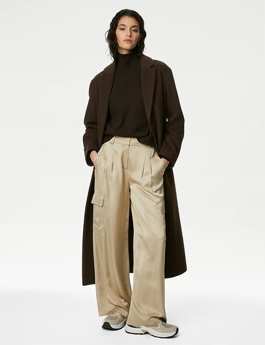 Вишукане довге  пальто з вовняної суміші autograph, оригінал, нове