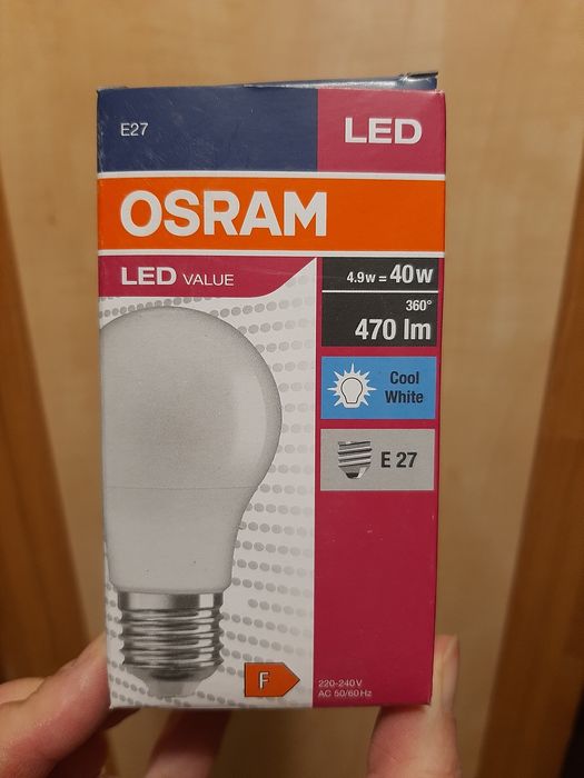Żarówki Led mleczne Osram e27 4,9W 4000K 5szt