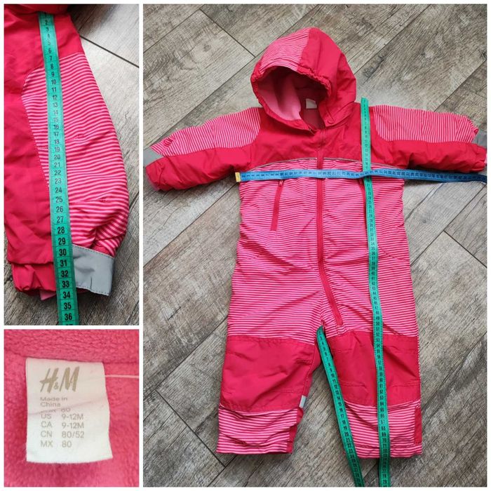 Комбинезон зимний, H&M, р. 80-86, 12-18мес., длинна 73см