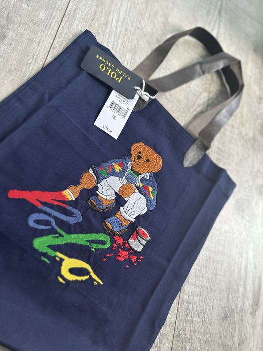 Płócienna torba Polo Ralph Lauren granat nowa oryginał