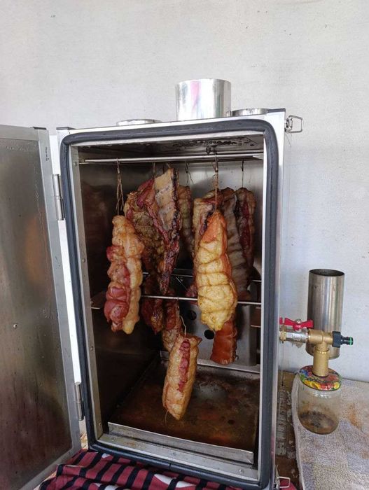 Коптильня холодного и горячего копчения 65л 10кг загрузки нержав 304