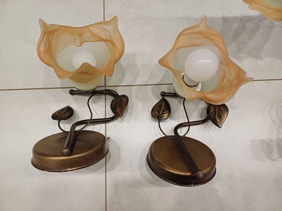 Żyrandol, 2 kinkiety, zestaw