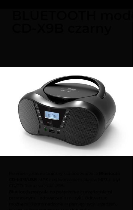 ELTRA LILA-2 CD-X9B Radioodtwaracz CD/MP3/USB Bluetooth czarny