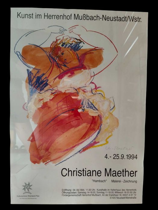 Plakat, litografia Christiane Maether Poster 1994