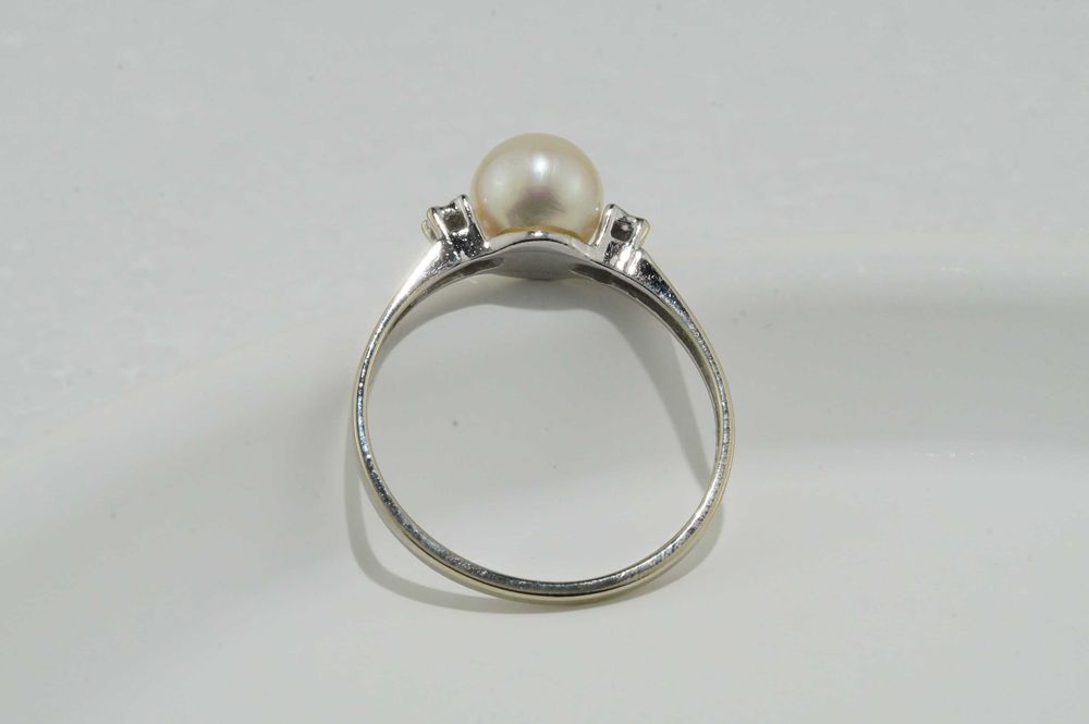 Złoty pierścionek z brylantami 14K