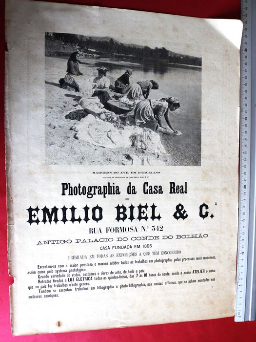 Publicidade a Emilio Biel & Cª  Photographia da Casa Real grande formato