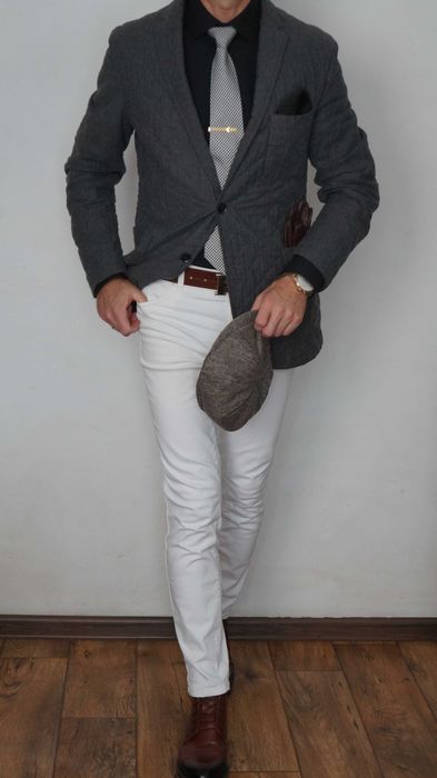 Marynarka Pikowana Vistula Roz. 52/L 182/104 Kol. Granatowy Slim