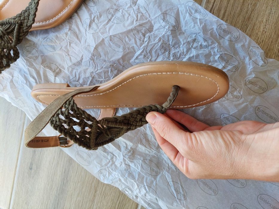 Sandálias nr39, verde, novas