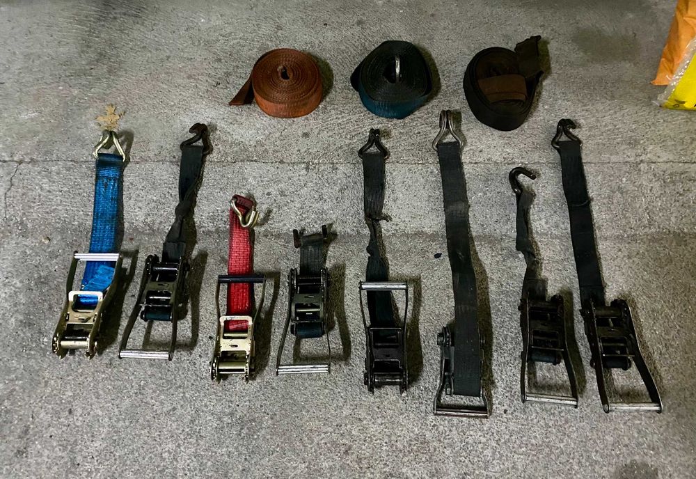 Lote Cintas de Amarração Profissionais com Catraca (Camião / Reboque)