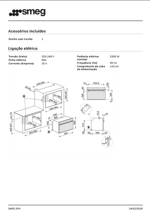 Smeg SF4390MX | Compact Combi Oven | Micro-ondas | Four Combiné